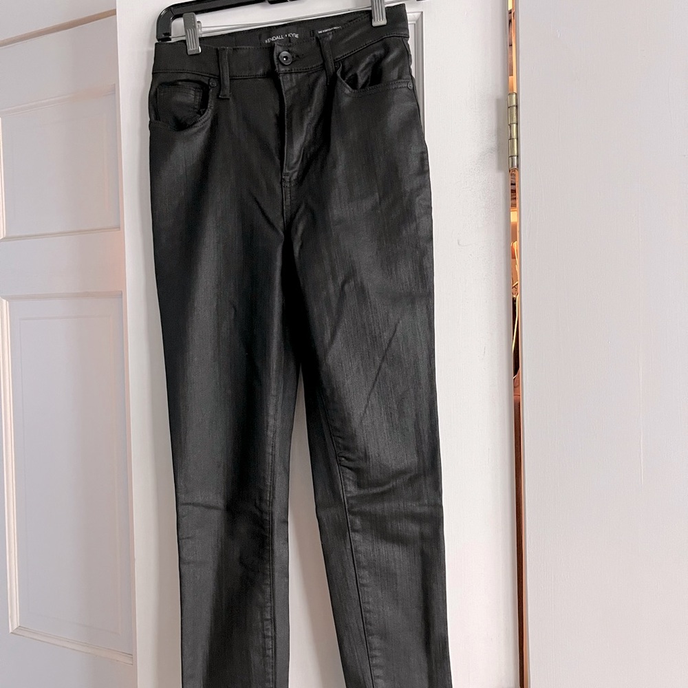 Black jeans with a slight shine